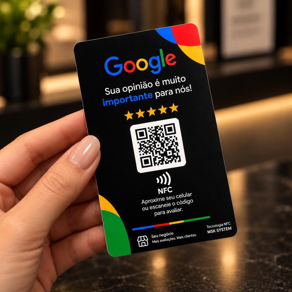 Cartão NFC preto